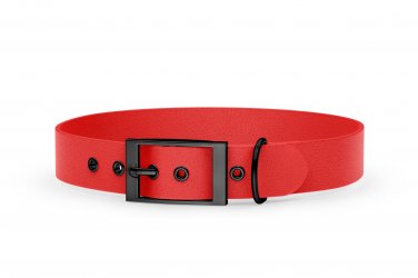 Dog Collar Adventure: Red with Black