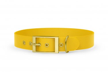 Dog Collar Adventure: Yellow with Gold