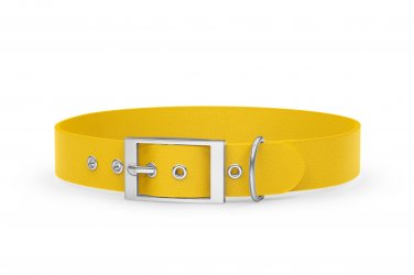 Dog Collar Adventure: Yellow with Silver