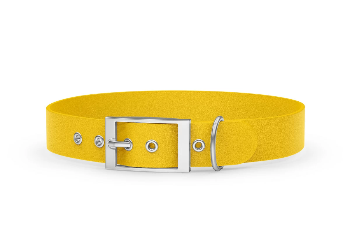 Dog Collar Adventure: Yellow with Silver