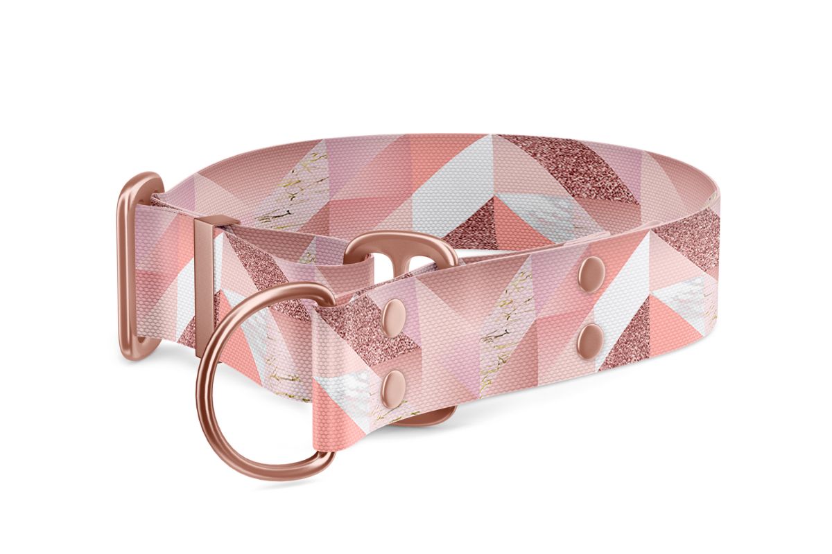 Martingale dog collar Collection Pink Marble