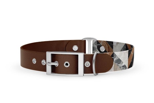 Dog collar Duo Collection Mocca