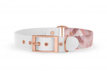 Dog collar Duo Collection Pink Marble
