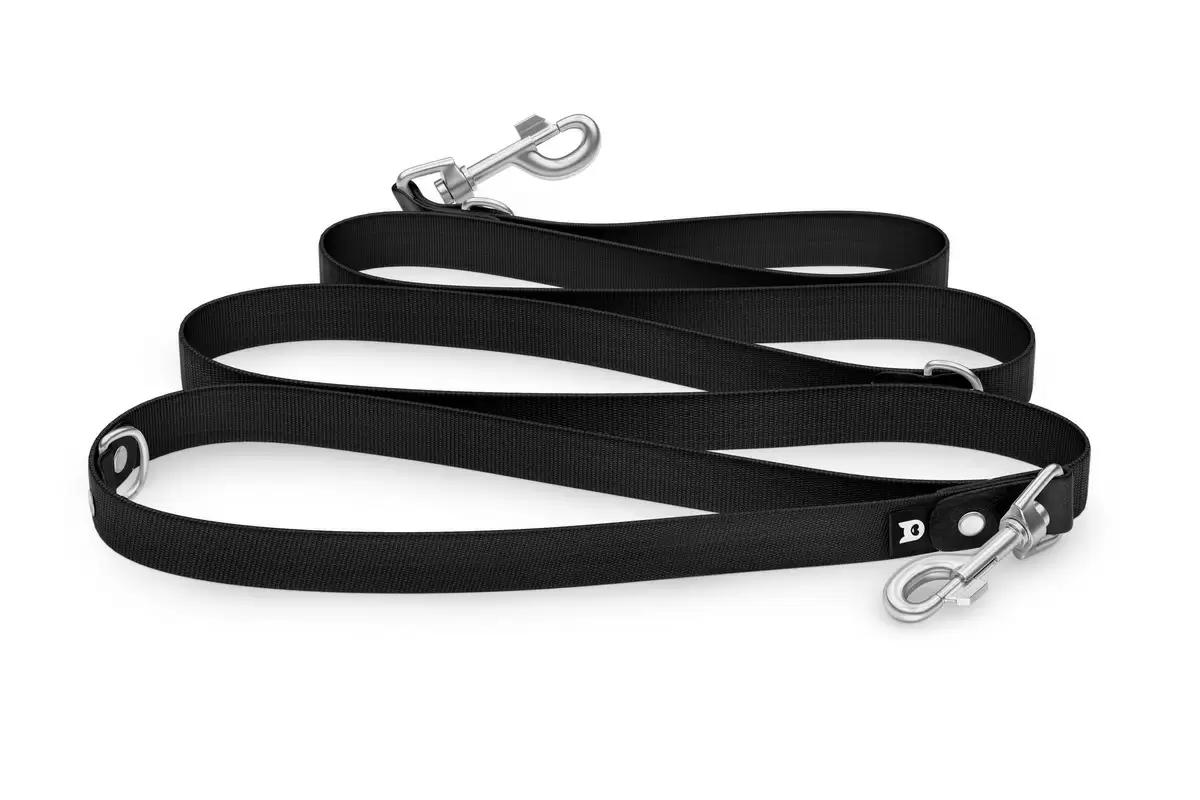 Dog Leash Reduce: Black & black with Silver components