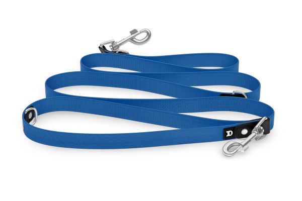 Dog Leash Reduce: Black & Blue with Silver components