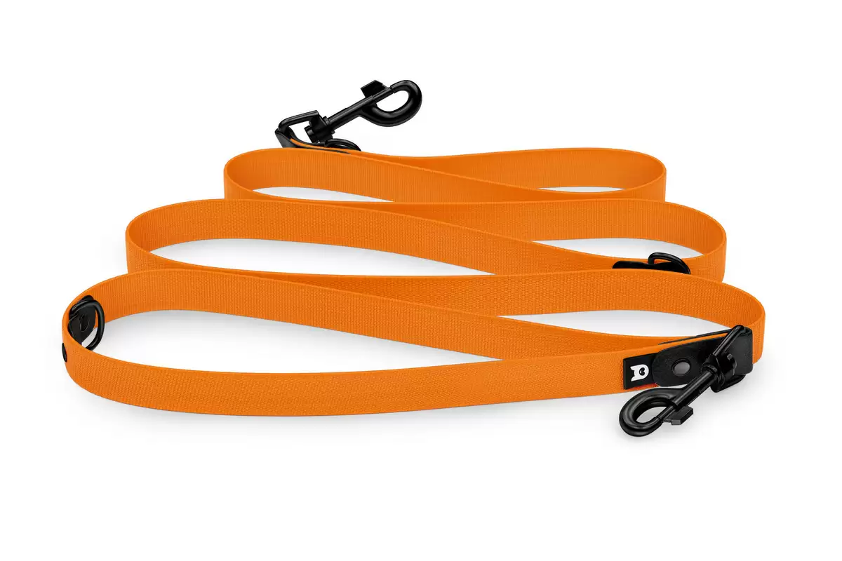 Dog Leash Reduce: Black & Orange with Black components