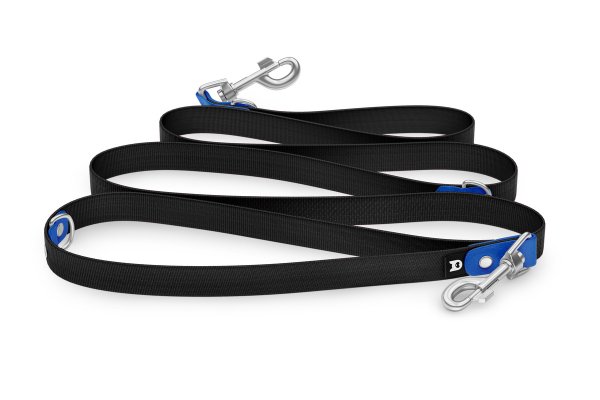 Dog Leash Reduce: Blue & black with Silver components