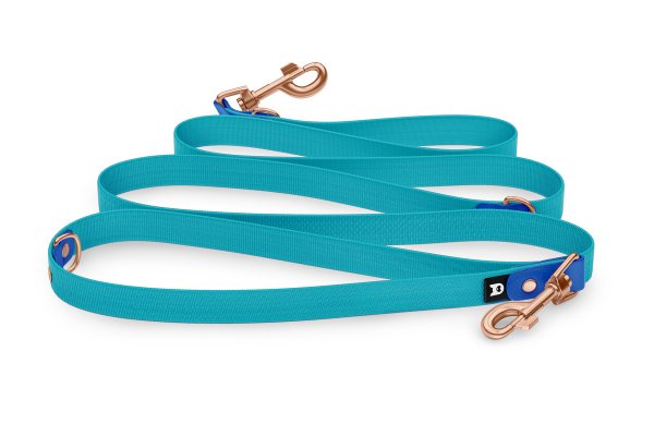 Dog Leash Reduce: Blue & Pastel green with Rosegold components