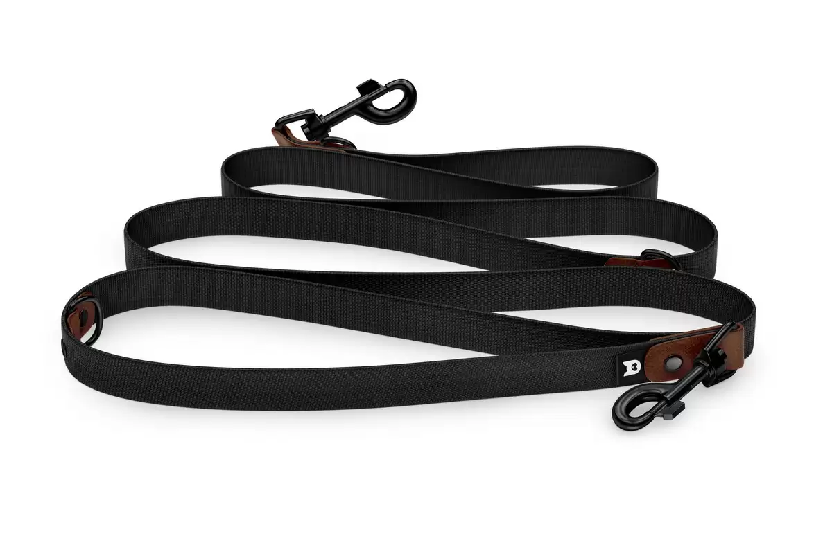 Dog Leash Reduce: Dark brown & black with Black components