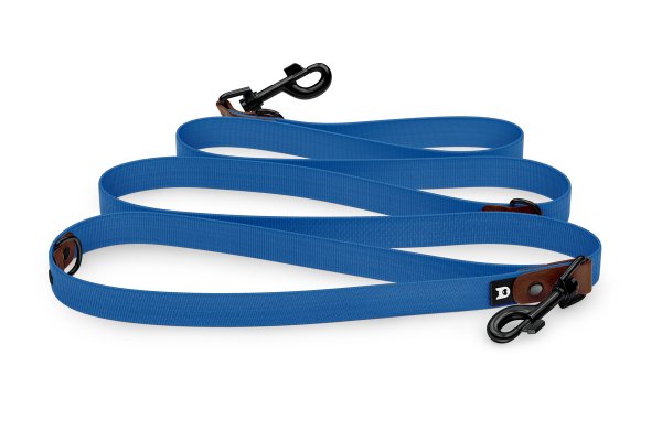 Dog Leash Reduce: Dark brown & Blue with Black components