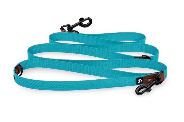 Dog Leash Reduce: Dark brown & Pastel green with Black components