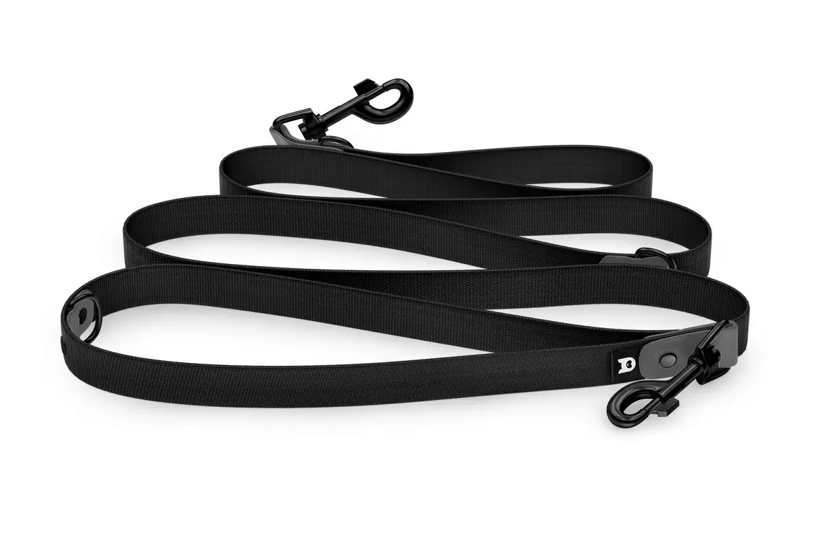 Dog Leash Reduce: Gray & black with Black components