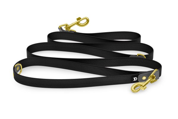 Dog Leash Reduce: Gray & black with Gold components