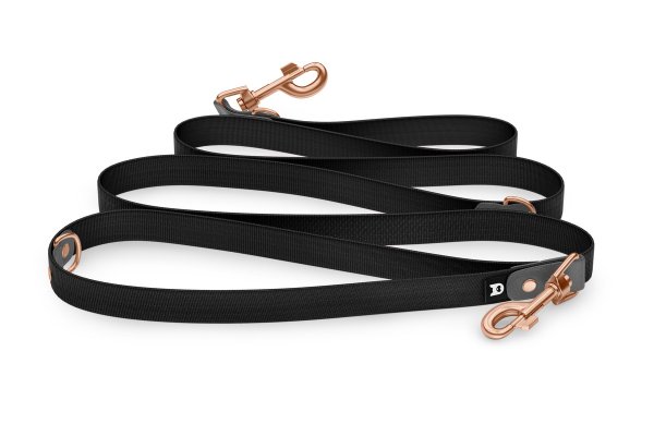 Dog Leash Reduce: Gray & black with Rosegold components