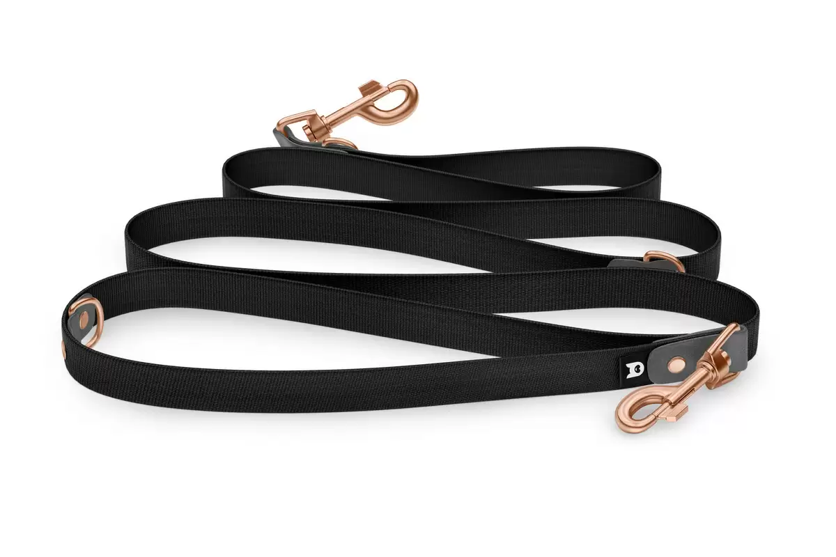 Dog Leash Reduce: Gray & black with Rosegold components