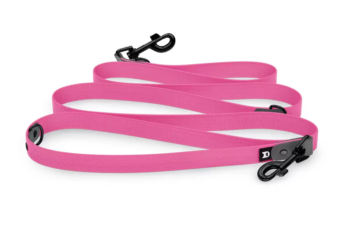 Dog Leash Reduce: Gray & Neon pink with Black components