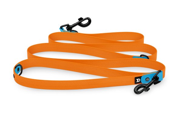 Dog Leash Reduce: Light blue & Orange with Black components