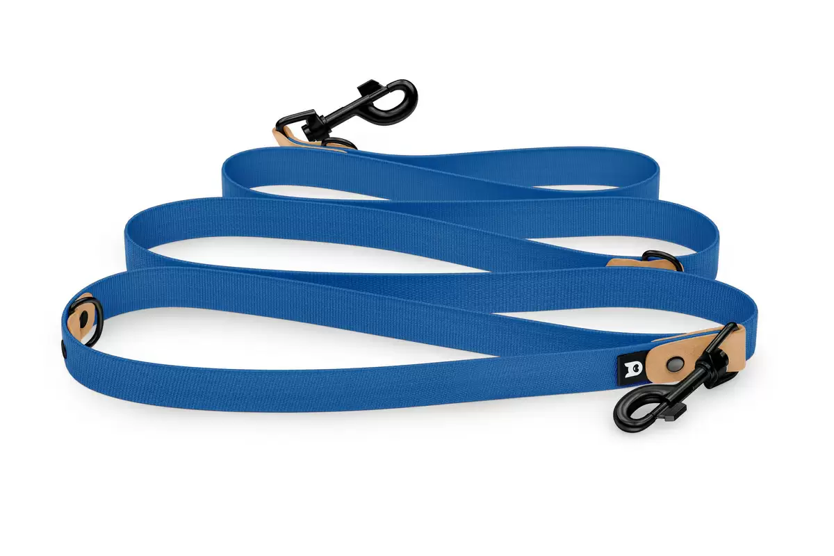 Dog Leash Reduce: Light brown & Blue with Black components