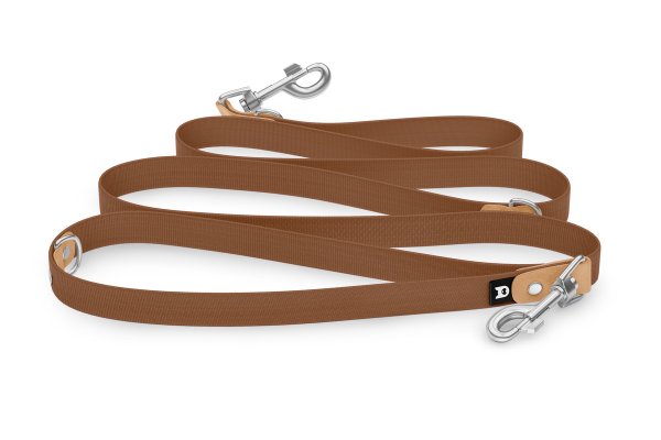 Dog Leash Reduce: Light brown & Brown with Silver components