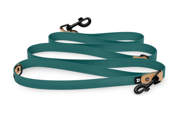 Dog Leash Reduce: Light brown & Hunter green with Black components