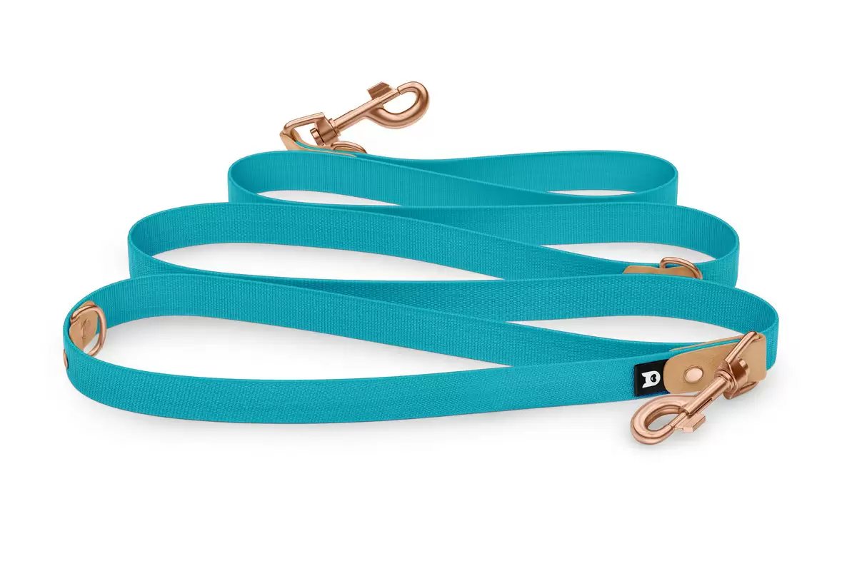 Dog Leash Reduce: Light brown & Pastel green with Rosegold components