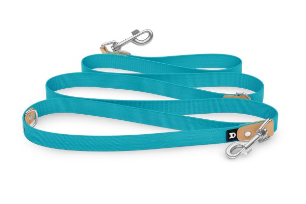 Dog Leash Reduce: Light brown & Pastel green with Silver components