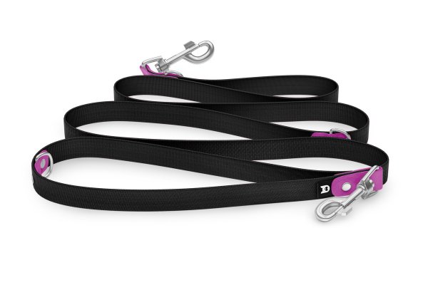 Dog Leash Reduce: Light purple & black with Silver components