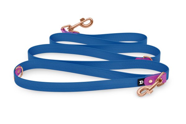 Dog Leash Reduce: Light purple & Blue with Rosegold components