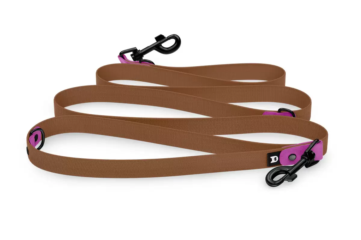 Dog Leash Reduce: Light purple & Brown with Black components