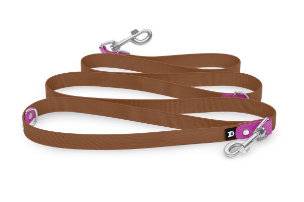 Dog Leash Reduce: Light purple & Brown with Silver components