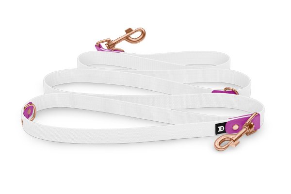 Dog Leash Reduce: Light purple & White with Rosegold components