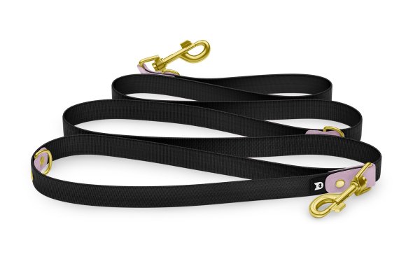 Dog Leash Reduce: Lilac & black with Gold components