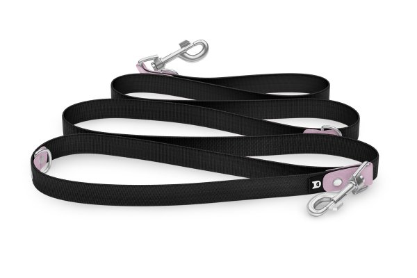 Dog Leash Reduce: Lilac & black with Silver components
