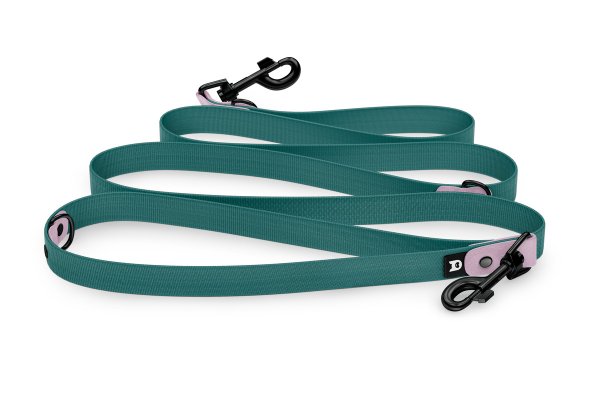Dog Leash Reduce: Lilac & Hunter green with Black components