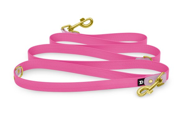 Dog Leash Reduce: Lilac & Neon pink with Gold components