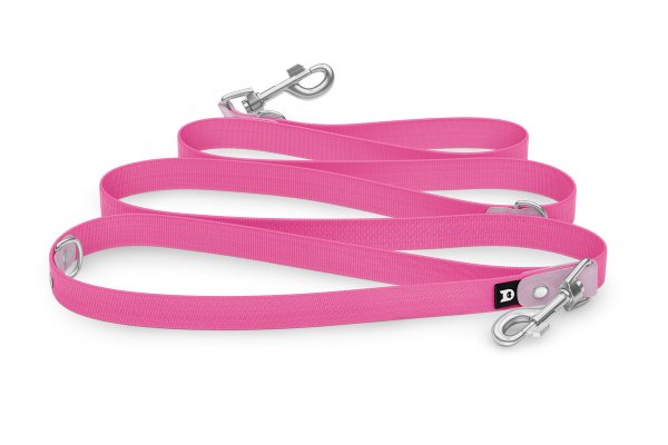 Dog Leash Reduce: Lilac & Neon pink with Silver components