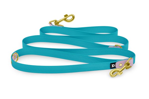 Dog Leash Reduce: Lilac & Pastel green with Gold components
