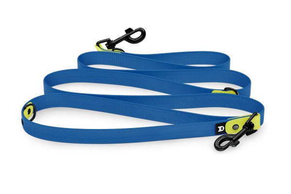 Dog Leash Reduce: Neon yellow & Blue with Black components