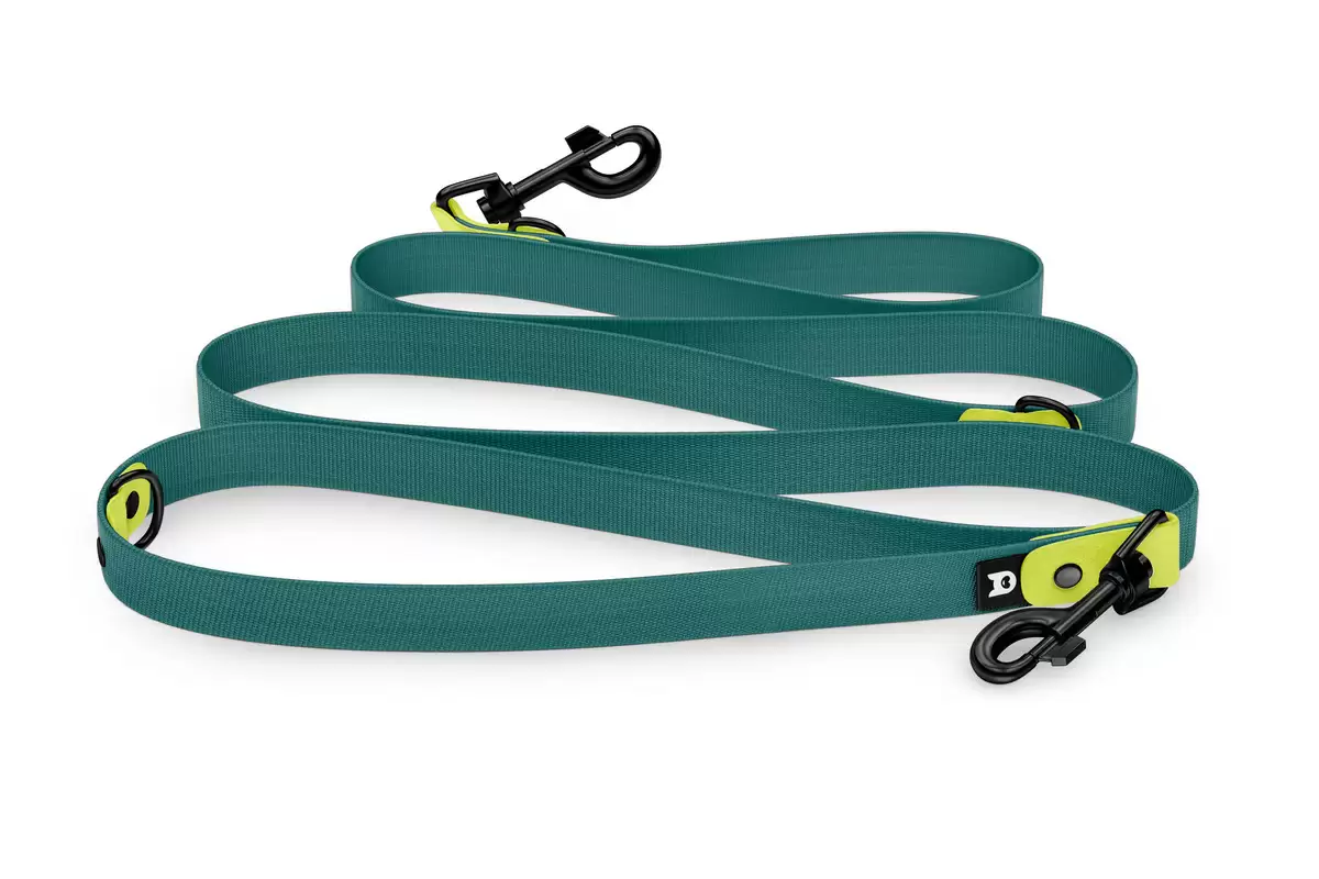 Dog Leash Reduce: Neon yellow & Hunter green with Black components