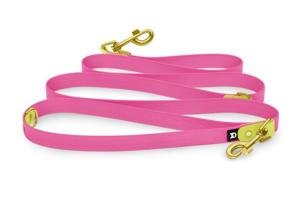 Dog Leash Reduce: Neon yellow & Neon pink with Gold components