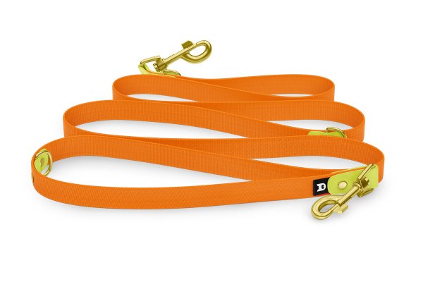 Dog Leash Reduce: Neon yellow & Orange with Gold components