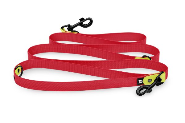 Dog Leash Reduce: Neon yellow & Red with Black components