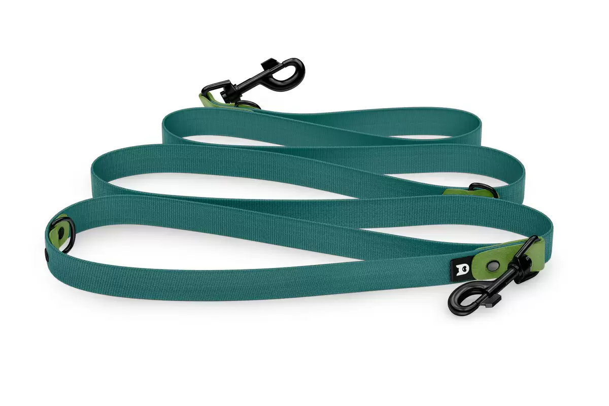 Dog Leash Reduce: Olive & Hunter green with Black components