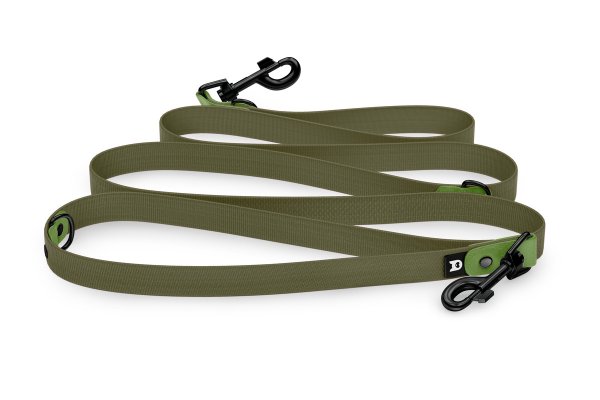 Dog Leash Reduce: Olive & Khaki with Black components