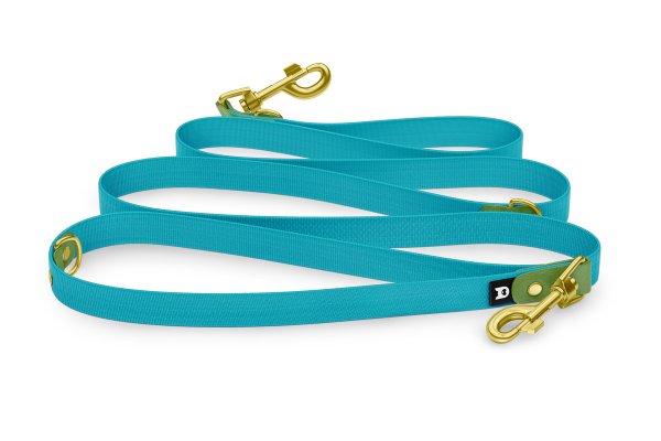 Dog Leash Reduce: Olive & Pastel green with Gold components