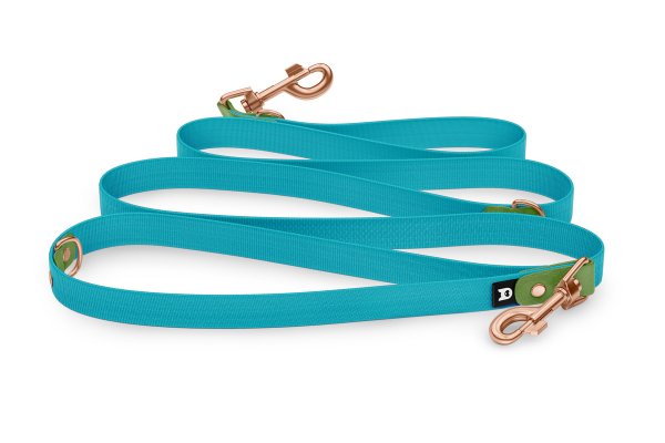 Dog Leash Reduce: Olive & Pastel green with Rosegold components