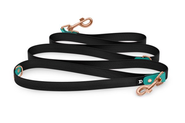 Dog Leash Reduce: Pastel green & black with Rosegold components