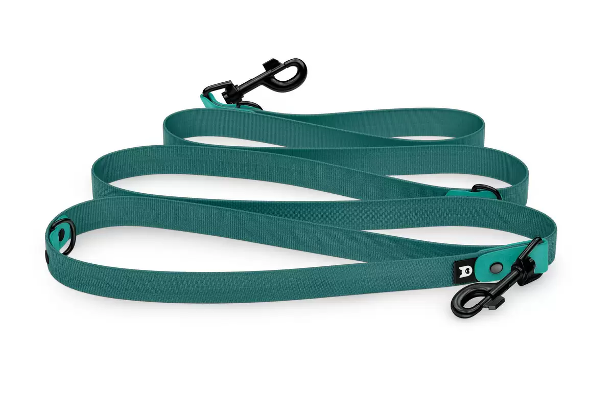 Dog Leash Reduce: Pastel green & Hunter green with Black components