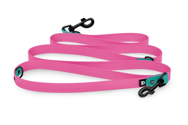 Dog Leash Reduce: Pastel green & Neon pink with Black components