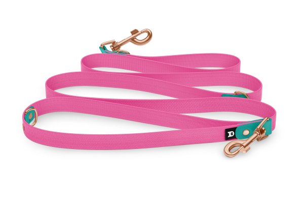 Dog Leash Reduce: Pastel green & Neon pink with Rosegold components